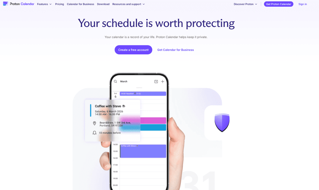 Proton Calendar Banner
